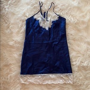 New without tags Sexy Blue Satin Baby Doll